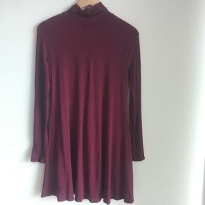 Lulu's Sway Girl Sway Wine Swing Dress